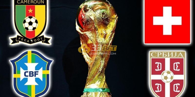 Brazil, Thụy Sĩ, Cameroon, Serbia là 4 đại diện cạnh tranh tại bảng G WC 2022